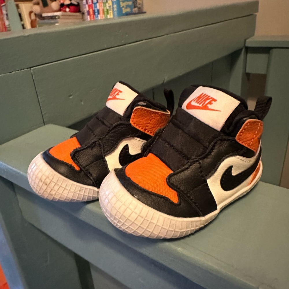 Nike Kids Black and Orange Shoes